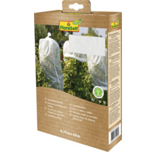 FloraSelf tomatfiber-slang 0,75 meter gånger 10 meter för att främja tillväxt av tomatplantor i trädgården.