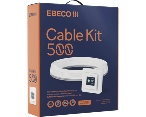 EBECO Cable Kit 500 golvvärmekit inklusive termostat för elektrisk golvvärme.