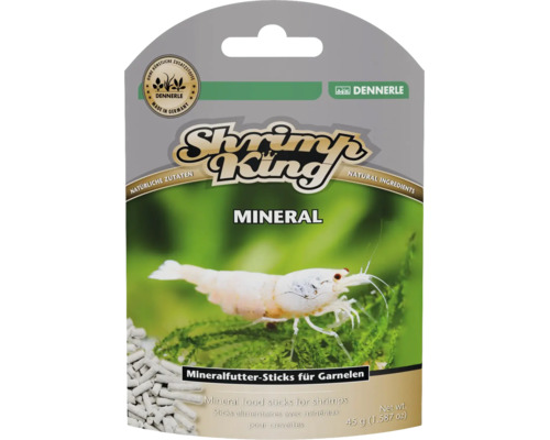 Dennerle Shrimp King Mineral foderpinnar för räkor 45 gram kompletteringsfoder
