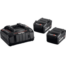 Metabo snabbladdare ASC 145 med två 18 volt Li-Power batteripaket inklusive Cordless Alliance System-teknologi.
