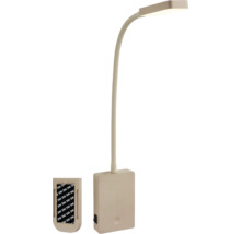LED väggläslampa med flexibel arm och inbyggd strömbrytare inklusive monteringsmaterial
