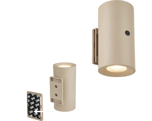 LED vägglampa för montering med självhäftande dyna