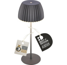 Modern LED bordslampa med plisserad skärm och utmärkelserna German Design Award 2025 samt Best of Design Schöner Wohnen