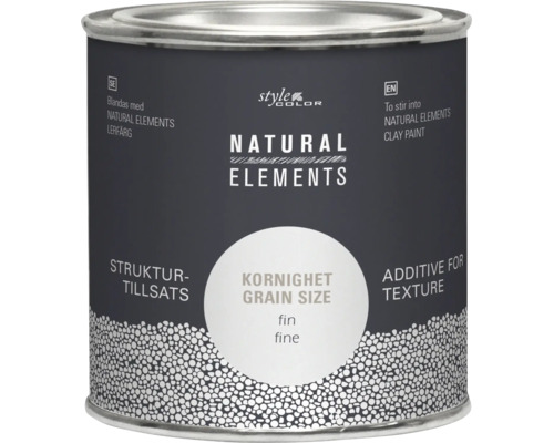 Strukturtillsats för Natural Elements lerfärg från Style Color i hink med fin kornstorlek att röra ner