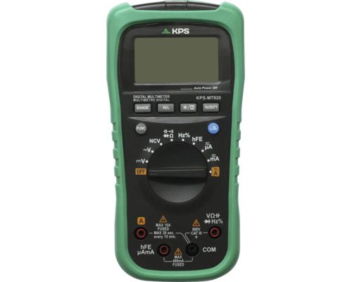 KPS digital multimeter KPS-MT920 för mätning av spänning ström resistans och kapacitans med LCD display och vridomkopplare