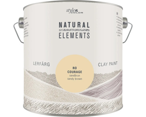 Burk med Style Color Natural Elements lerfärg i nyansen sandbrun