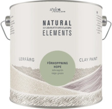 StyleColor Natural Elements lerfärg i färgen förhoppning salviagrön för väggmålning