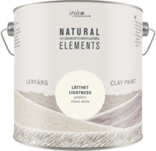 En hink Style Color Natural Elements lerfärg i nyansen Lätthet Lightness för inomhusbruk.