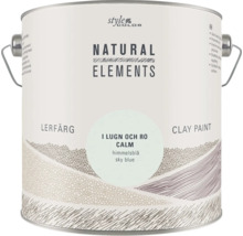 En färgburk med Stylecolor Natural Elements lerfärg i nyansen I lugn och ro calm himmelsblå.