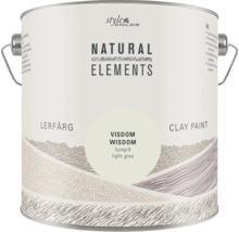 En burk StyleColor Natural Elements lerfärg i nyansen Visdom light grey.