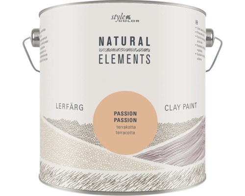 Lerfärg StyleColor Natural Elements Passion terrakotta i färgburk