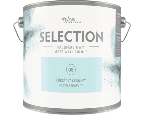 En burk Selection väggfärg i matt utförande med beteckningen Secret Beauty från Stylecolor.