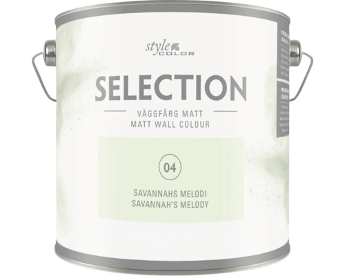En burk matt väggfärg från märket Style Color Selection i kulören Savannahs Melodi