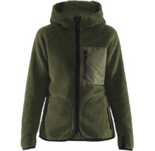 Blåkläder damfleecejacka i teddyfleece med huva och bröstficka med dragkedja för arbete och fritid.