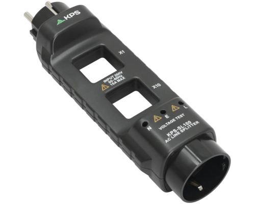 KPS linjedelare SL100 för strömmätningar, 250 volt, 15 ampere maximalt, med X1 och X10 mätslingor.