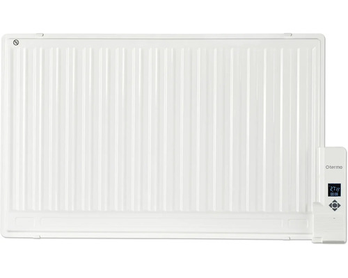 Platt radiator med elektronisk termostat och digital display för väggmontering