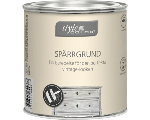 Burk med Style Color Spärrgrund spärrgrund för förberedelse av vintage-möbler.