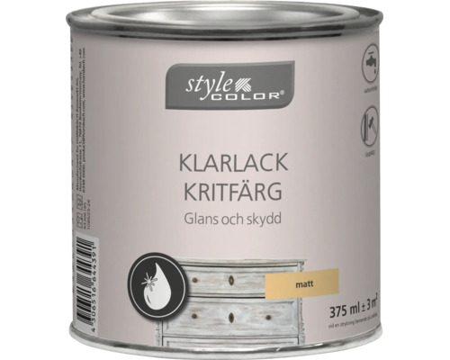 Burk med StyleColor klarlack för kritfärg med matt yta för trämöbler