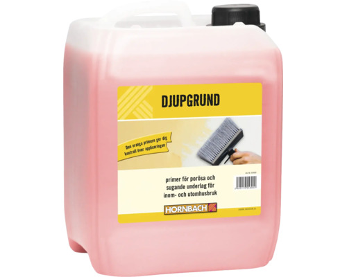 HORNBACH djupgrund för porösa underlag i en plastdunk för användning inomhus och utomhus.