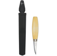Morakniv täljkniv med träskaft och plastslida