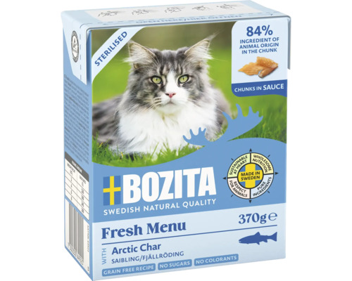 Bozita Fresh Menu röding våtfoder för steriliserade katter i 370 grams förpackning