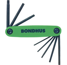 Vikbar Torx-nyckelsats från Bondhus med flera verktygsstorlekar i ett praktiskt set.