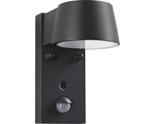 Modern LED utomhusvägglampa med rörelsedetektor av metall
