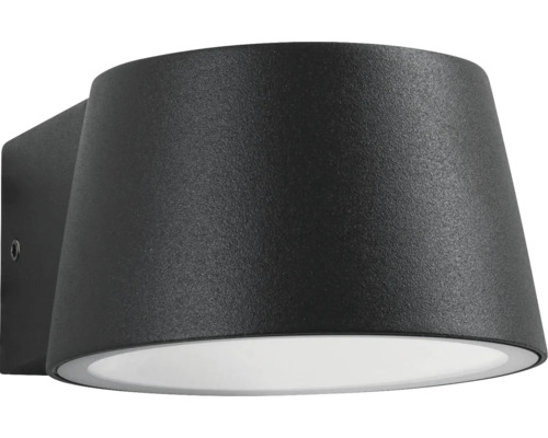 Modern utomhusvägglampa i metall med ljusriktning nedåt