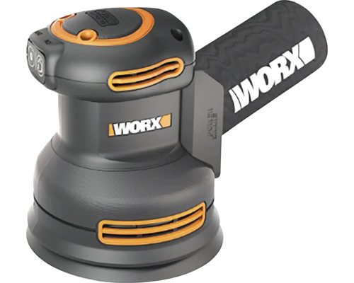 Excenterslip från Worx med ergonomiskt handtag för exakt sliparbete.