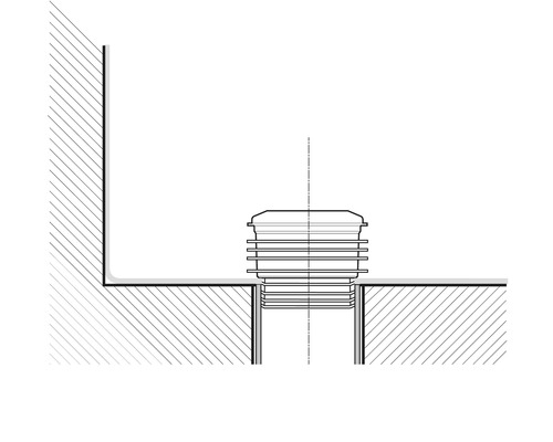 Schematisk representation av ett avloppsrör med inspektionsbrunn