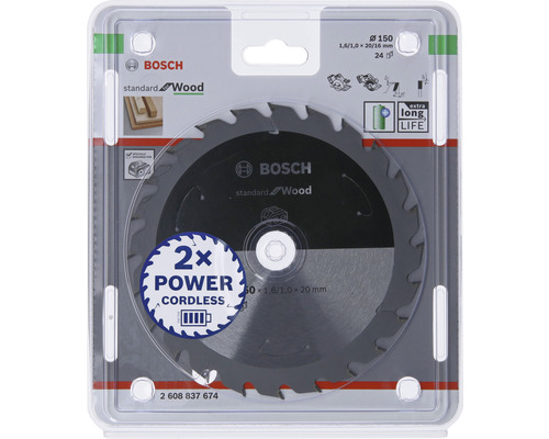 Bosch cirkelsågblad Standard for Wood, 150 millimeter diameter