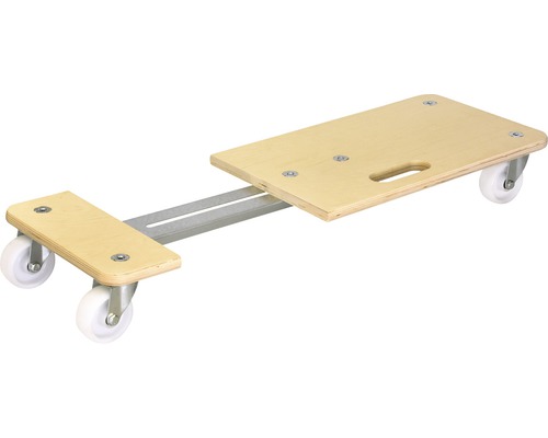 Möbelrulle av trä med hjul