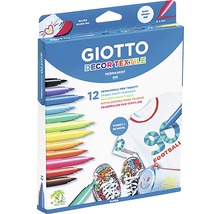 Giotto Decor Textile textilmarkörer, 12 stycken