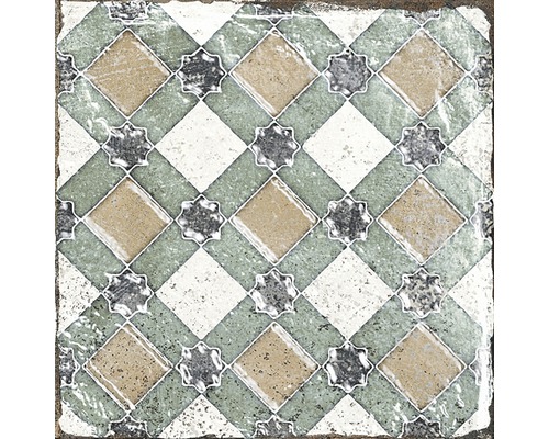 Dekorativ golvplatta med geometriskt mönster