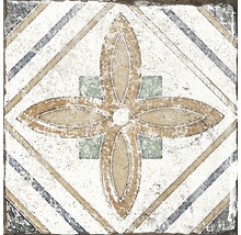 Dekorativ golvplatta med blommönster