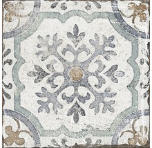 Dekorativ golvplatta med blommönster