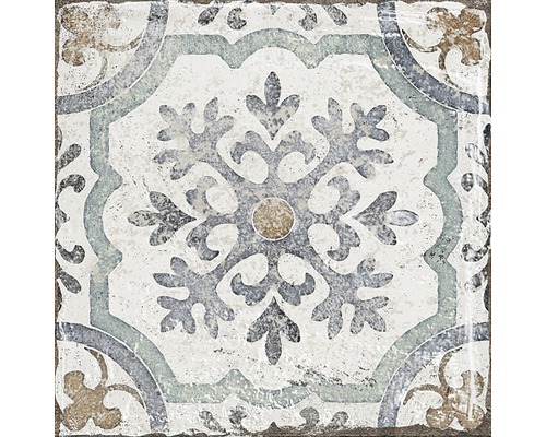 Dekorativ golvplatta med blommönster