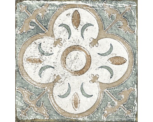 Dekorativ platta med blommönster för vägg och golv