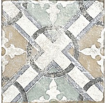 Kakelplatta med ornamentalt mönster