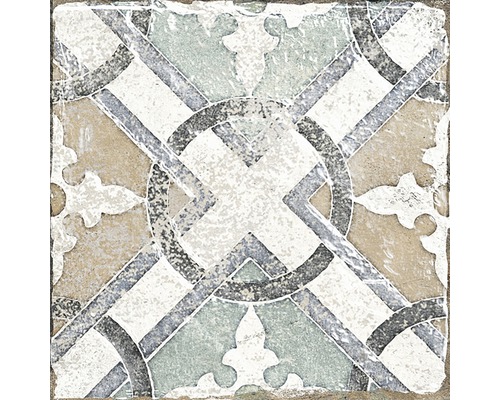 Kakelplatta med ornamentalt mönster