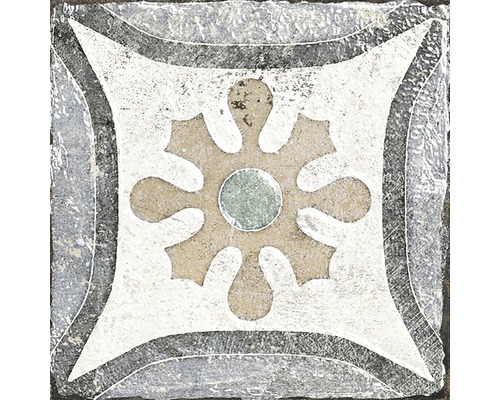 Dekorativ golvplatta med blommönster