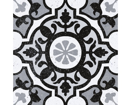 Dekorativ golvplatta med blommönster