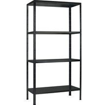 Förvaringshylla KAISERTHAL 170x85x40cm metall svart 4 hyllplan max. 260kg