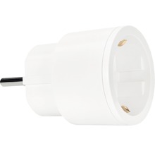 Vit skyddsjordad adapter för uttag