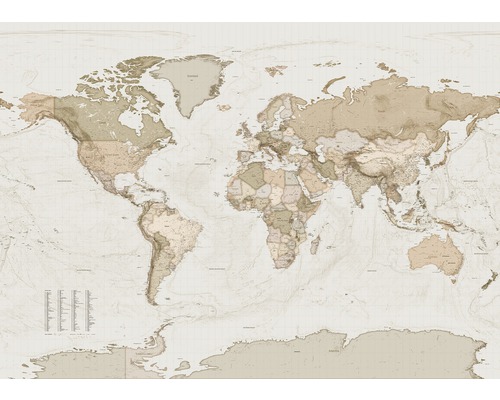 Fototapet KOMAR Earth Map 7 delar 350x250cm X7-1015