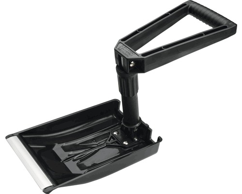 Svart hopfällbar plastspade med D-handtag