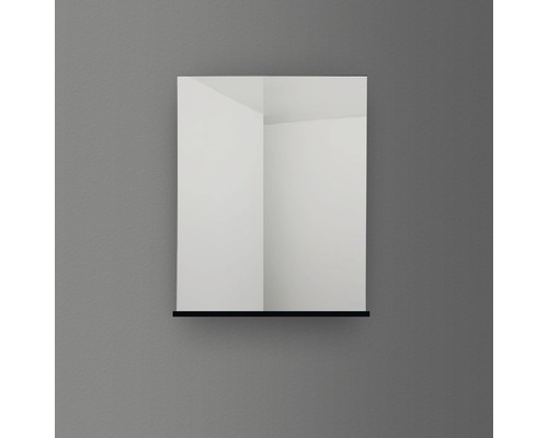 Spegel med hylla 4AQUA svart matt 60 cm