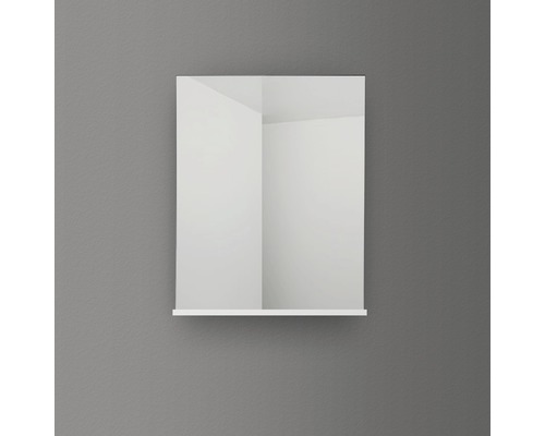 Spegel med hylla 4AQUA vit ek melamin 60 cm