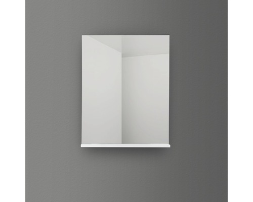 Spegel med hylla 4 AQUA vit matt 60 cm