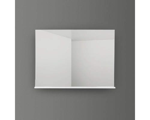 Spegel med hylla 4AQUA vit blank 100 cm
